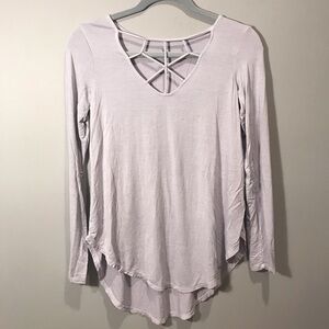 American Eagle Long Sleeve Light Purple Top